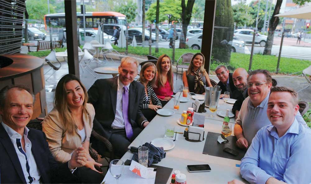 SCF team at a café